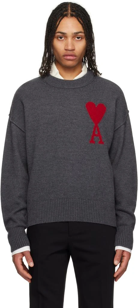 AMI Gray Ami de Coeur Sweater 1