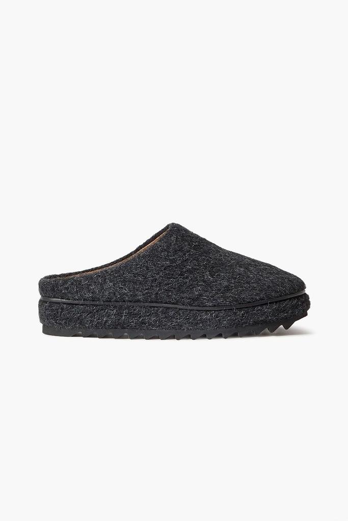 LAUREN MANOOGIAN Moto brushed alpaca and merino wool-blend mules