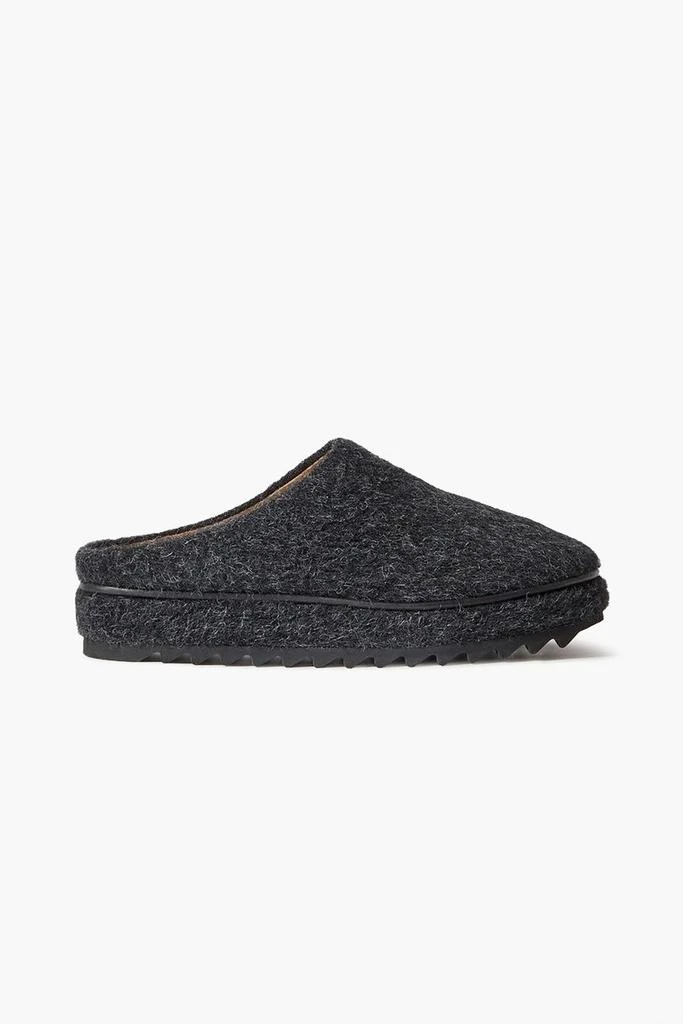 LAUREN MANOOGIAN Moto brushed alpaca and merino wool-blend mules 1