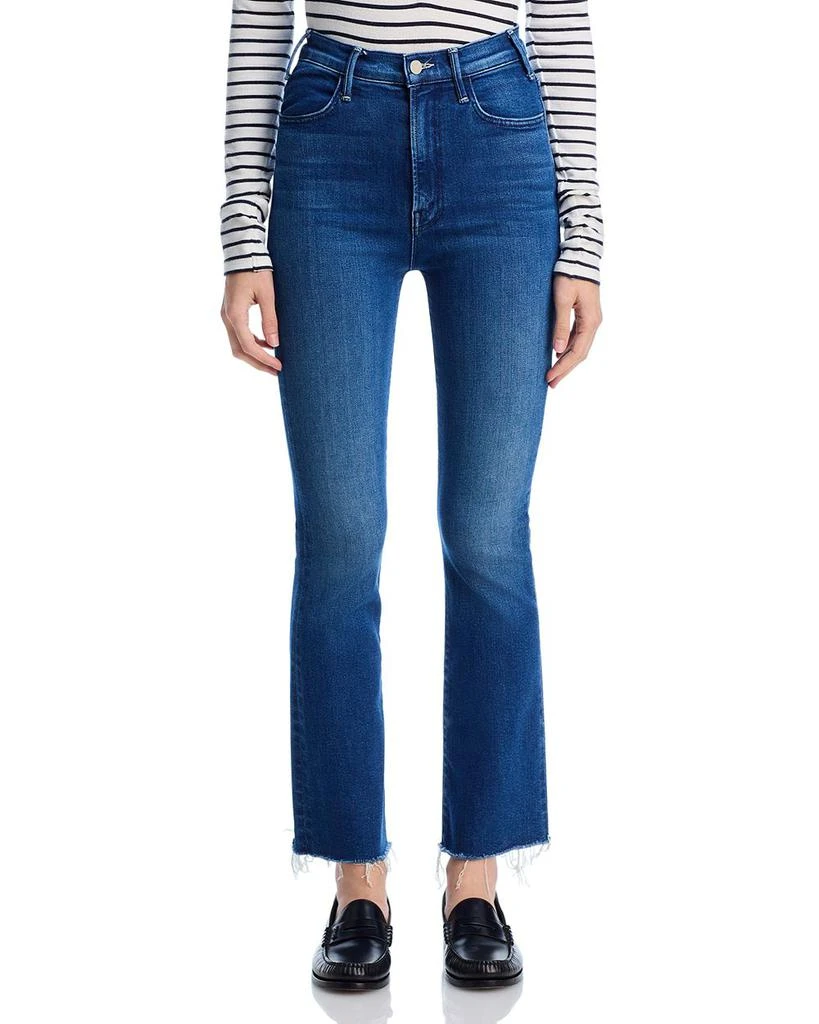 MOTHER The Hustler Flood Frayed Jeans in Whatever You Want 7
