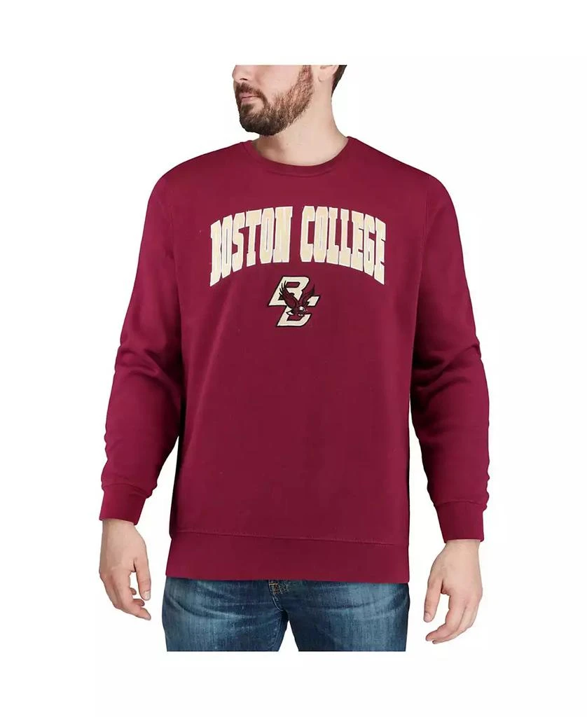 Colosseum Men's Boston College Eagles Arch Logo Crew Neck Sweatshirt 4