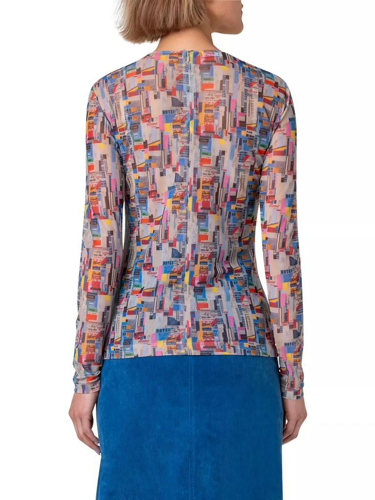 Akris NYC Paper Collage Print Top 5