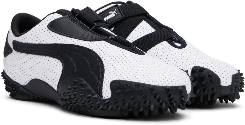 Puma White & Black Mostro Perforated Sneakers 4