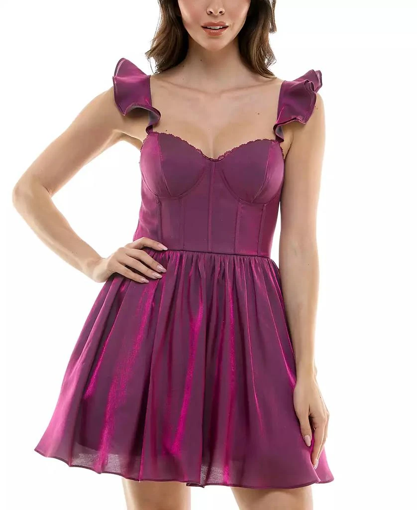cream homecoming dresses RED Stretch Satin Corset Back Midi Dress