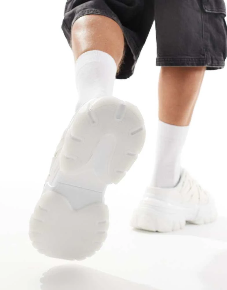 ASOS ASOS DESIGN chunky mule trainers in white 5