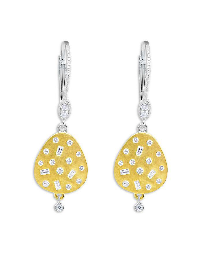 Meira T 14K White & Yellow Gold Diamond Scatter Disc Drop Earrings