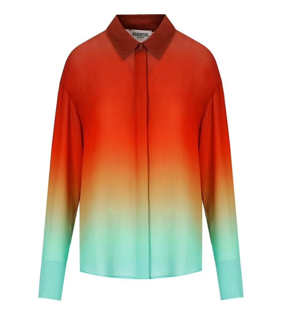 Essentiel Essentiel Antwerp Heden Tie Dye Orange Shirt 1