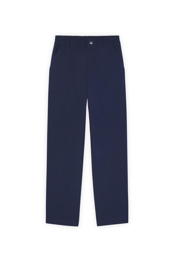 Maison Kitsune Straight-Cut Ink Blue Casual Pants