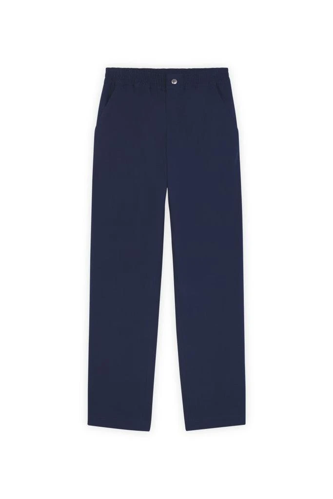 Maison Kitsune Straight-Cut Ink Blue Casual Pants 1
