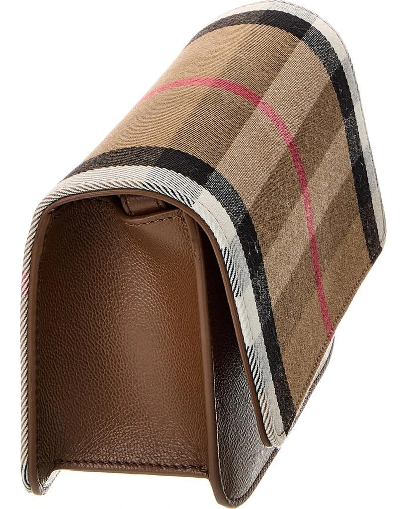 Burberry Check Canvas 
Leather Shoulder Bag 3