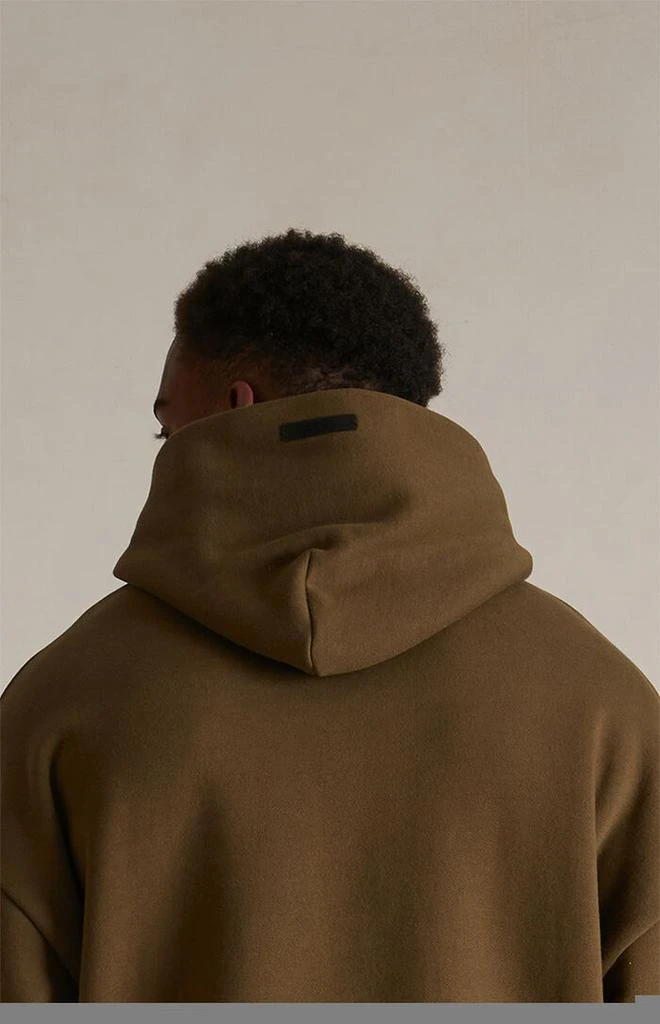 Essentials Olive Fleece Hoodie 5