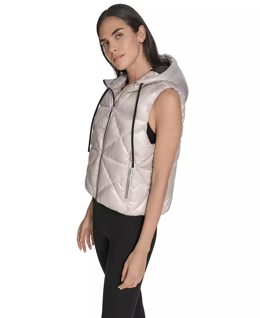 Calvin Klein Women's Performance Diamond Quilt Hooded Puffer Vest 2