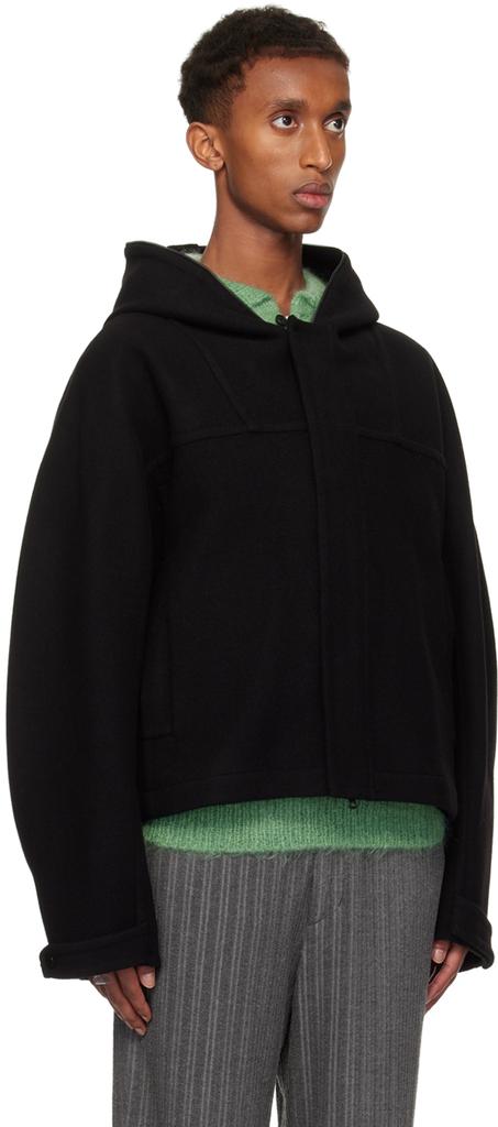 Solid Homme Black Handmade Hoodie Jacket