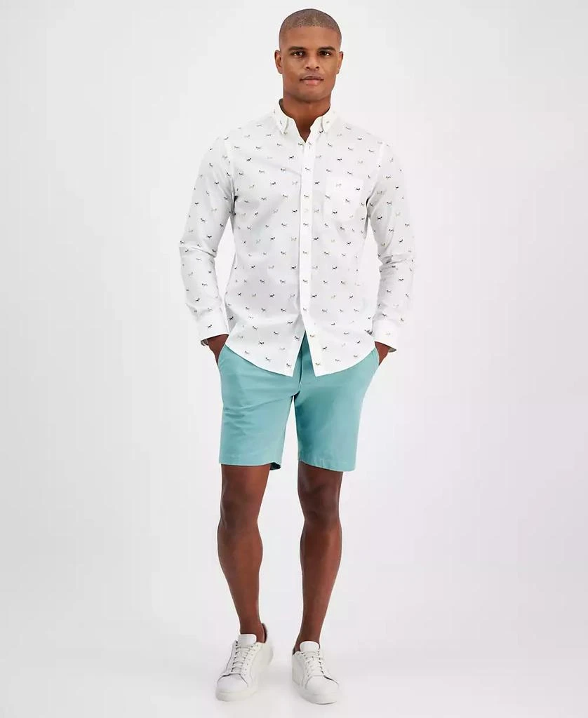 Club Room Men's Hound Dog Print Poplin Long-Sleeve Button-Down Shirt, Exclusively at Macy's 2