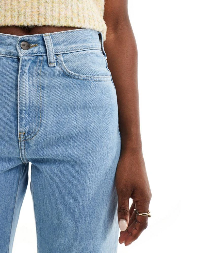 Carhartt WIP Carhartt WIP noxon high waist straight leg jeans in stone bleached 2
