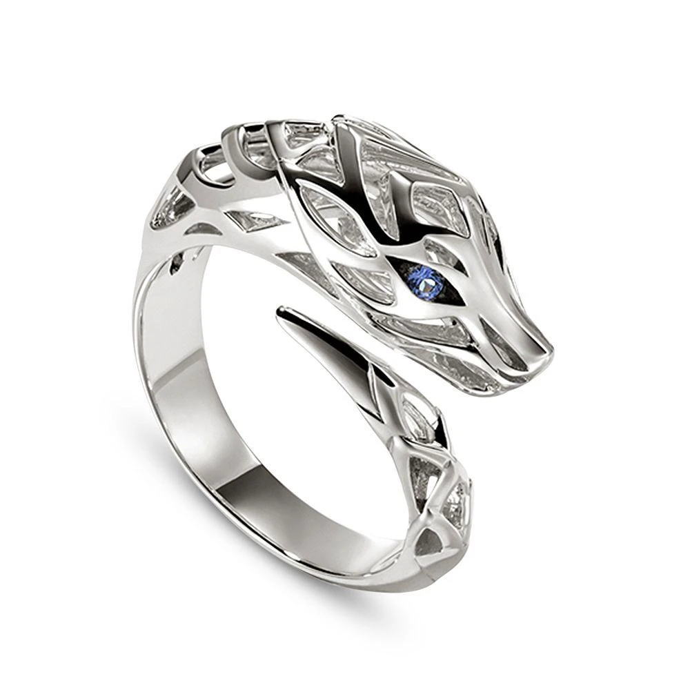 John Hardy Sterling Silver Blue Sapphire Naga Ring 3