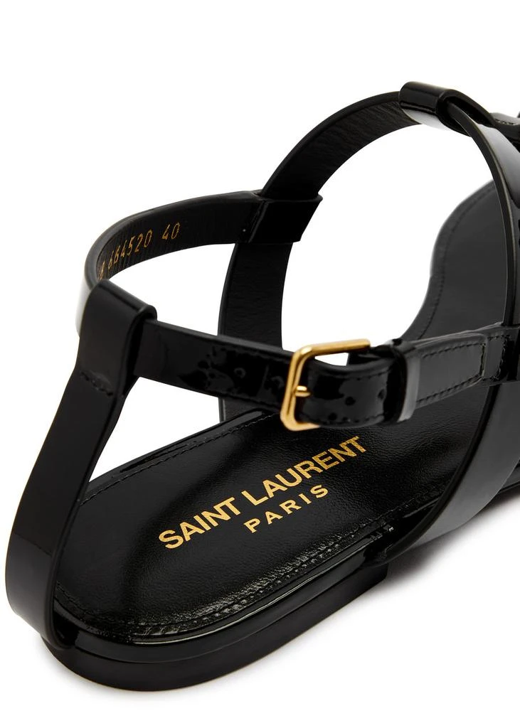Yves Saint Laurent Cassandra logo patent leather sandals 4