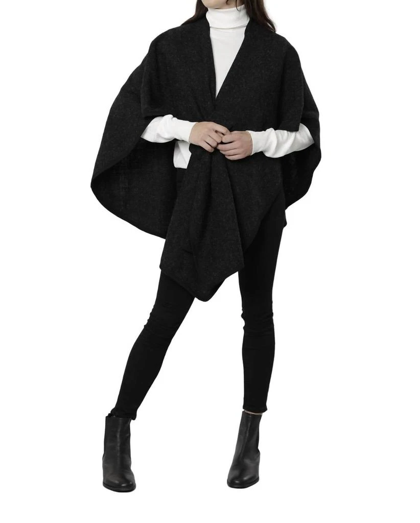 DOLCE CABO Knit Shawl Wrap In Black