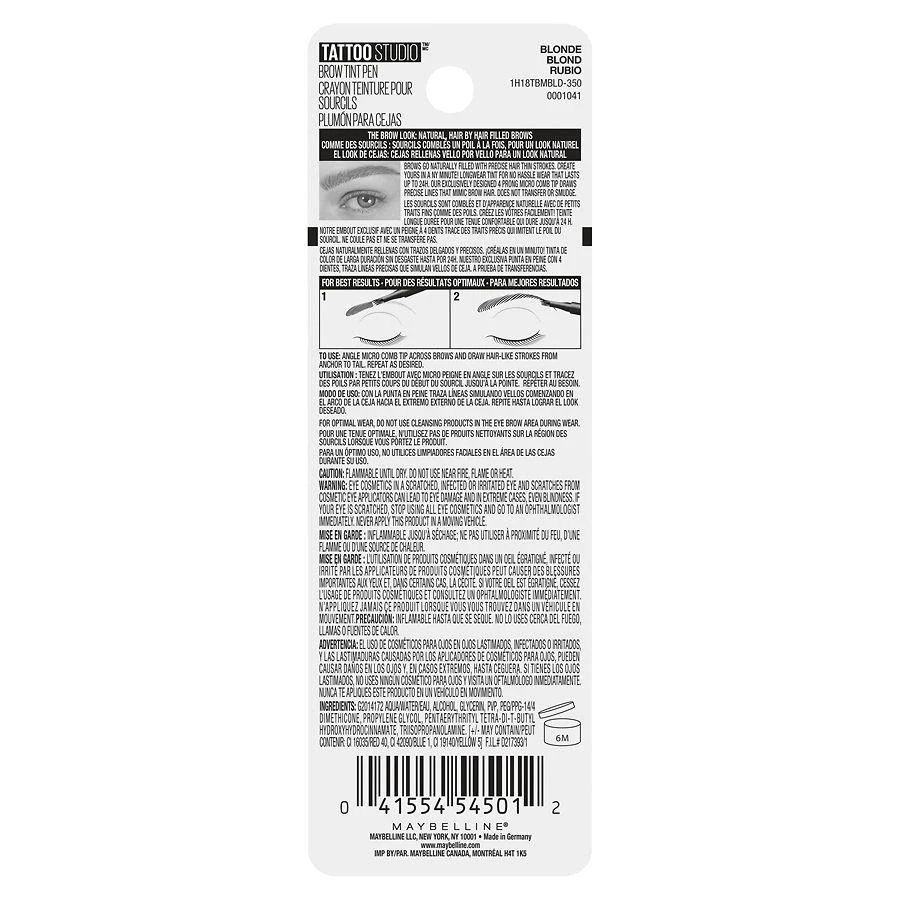 Maybelline TattooStudio Brow Tint Pen Makeup 3