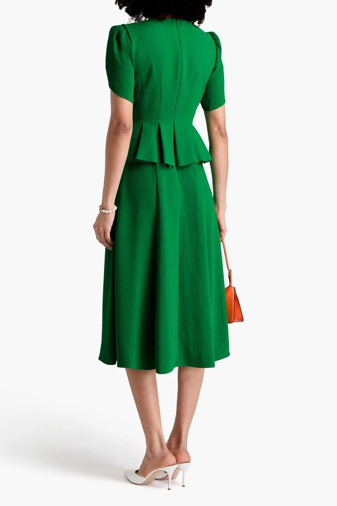 Erdem Pleated crepe peplum midi dress 3