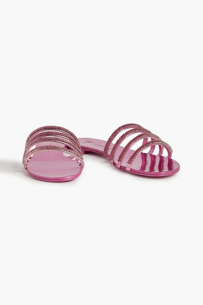Giuseppe Zanotti Iride crystal-embellished patent-leather sandals 2