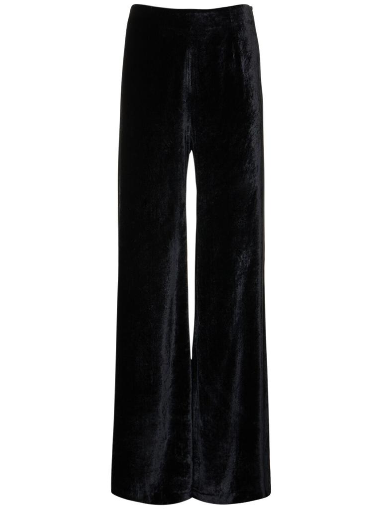 GALVAN Julianne High Rise Velvet Wide Leg Pants