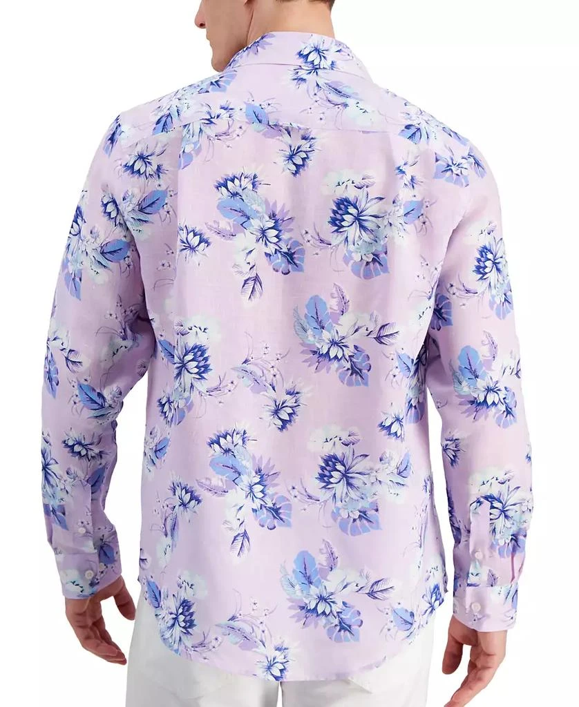 Club Room Men's Noche Floral-Print Long-Sleeve Linen Shirt, Created for Macy's 2