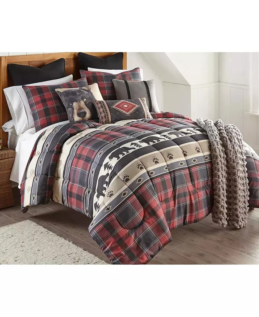 Donna Sharp Canoe Trip Bear Decorative Pillow, 18" x 18" 3