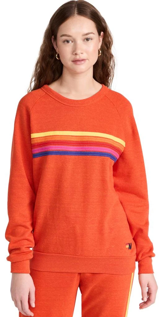 Aviator Nation 5 Stripe Crew Sweatshirt
