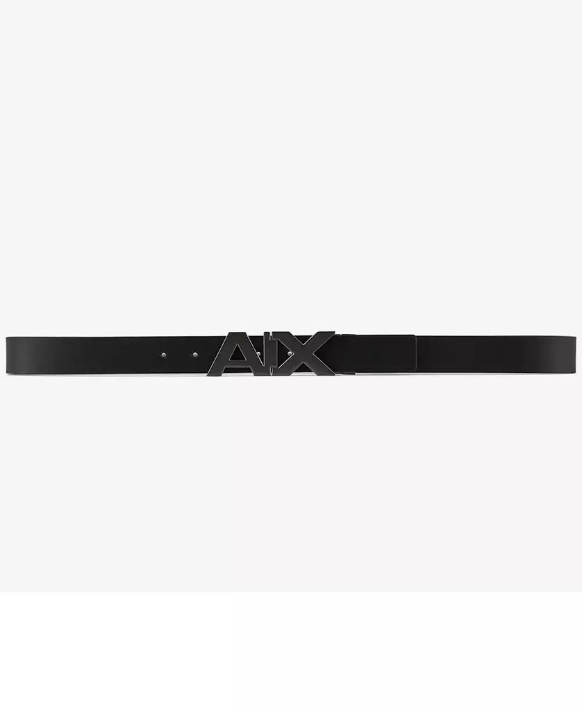 Armani Exchange Men's Satin Metal Logo Reversible Belt