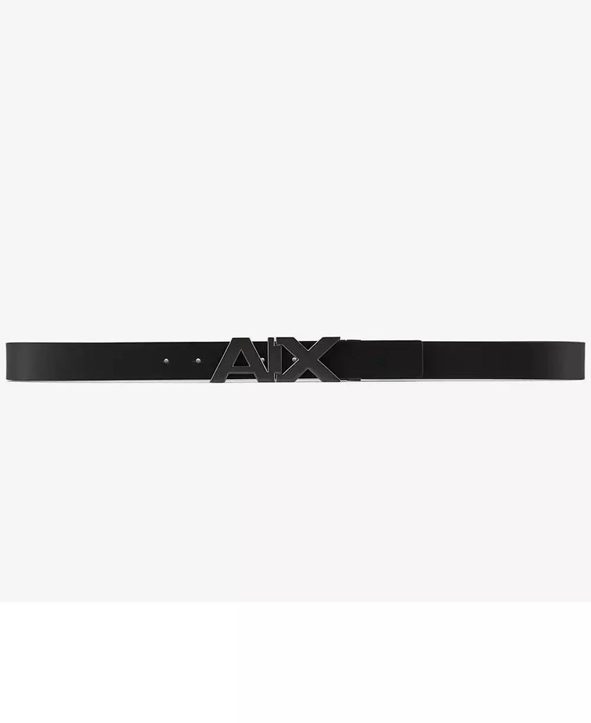 A|X Armani Exchange Men's Satin Metal Logo Reversible Belt 2