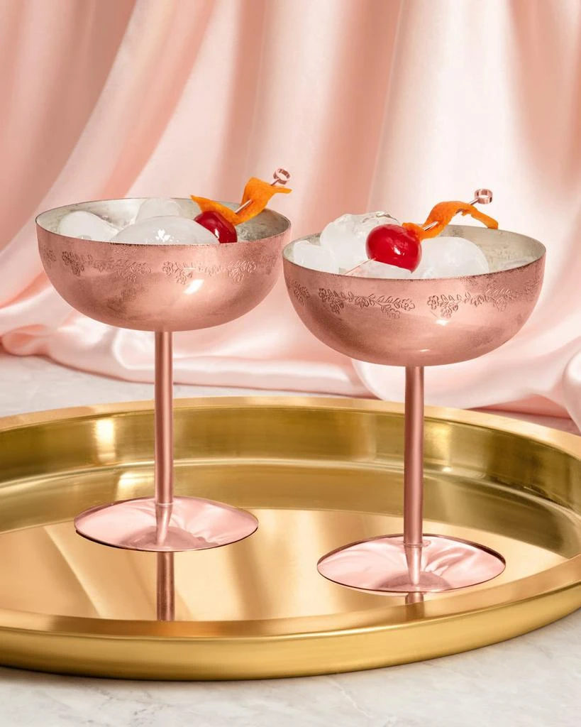 Coppermill Kitchen Vintage-Inspired Coupe Glasses, Set of 2 4