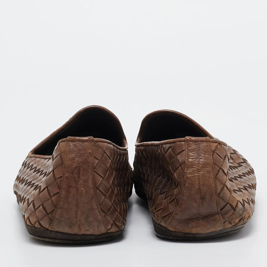 Bottega Veneta Bottega Veneta Brown Intrecciato Leather Slip On Loafers Size 43 5