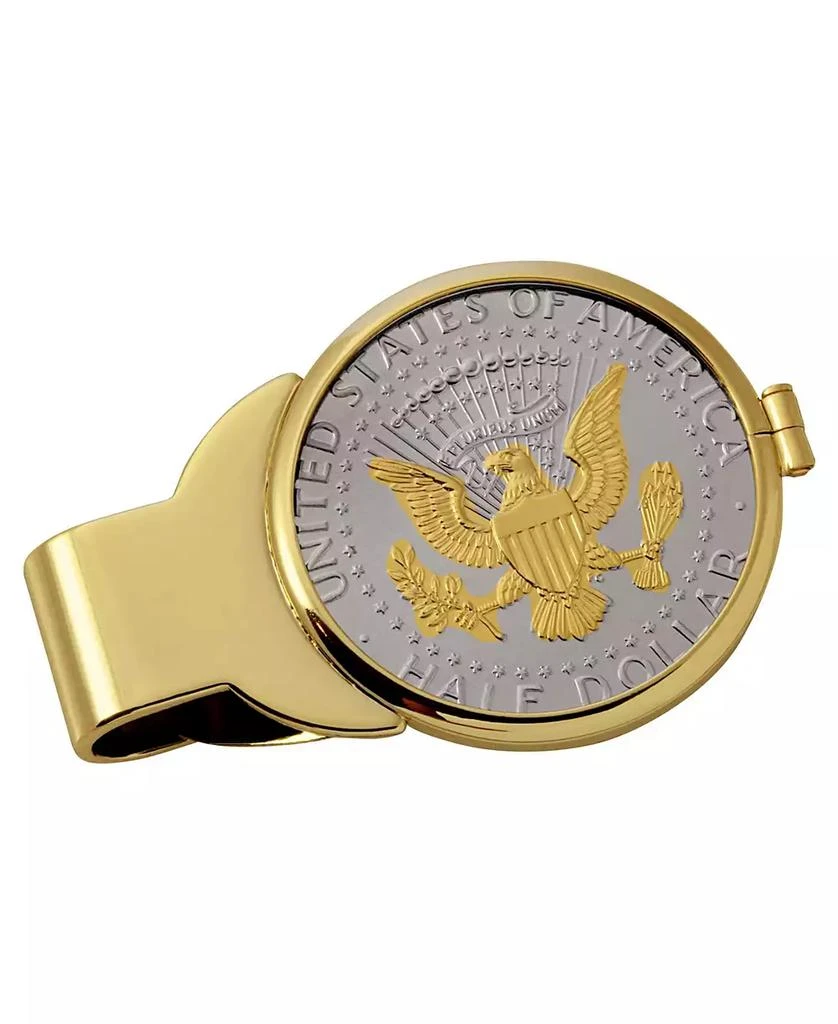 American Coin Treasures Men
s Selectively Gold-Layered Presidential Seal Half Dollar Coin Money Clip
