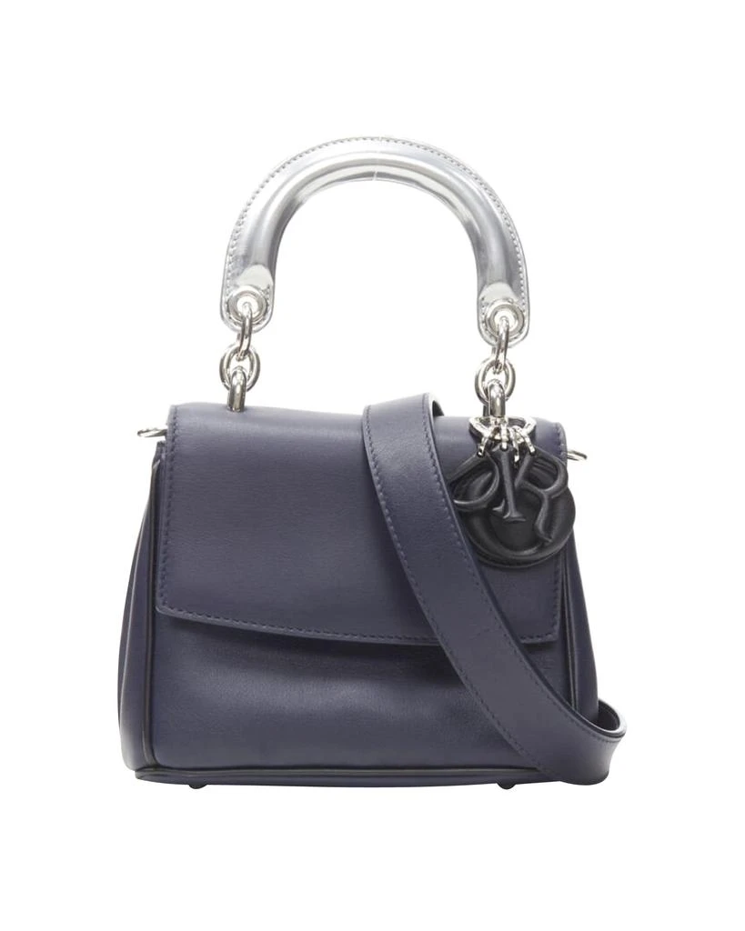 Christian Dior CHRISTIAN DIOR Be Dior Micro blue silver leather flap small shoulder bag 1