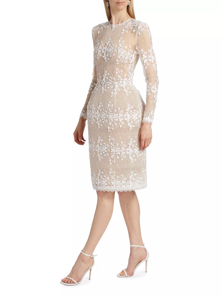 BRONX AND BANCO Masey Embroidered Lace Long-Sleeve Midi-Dress