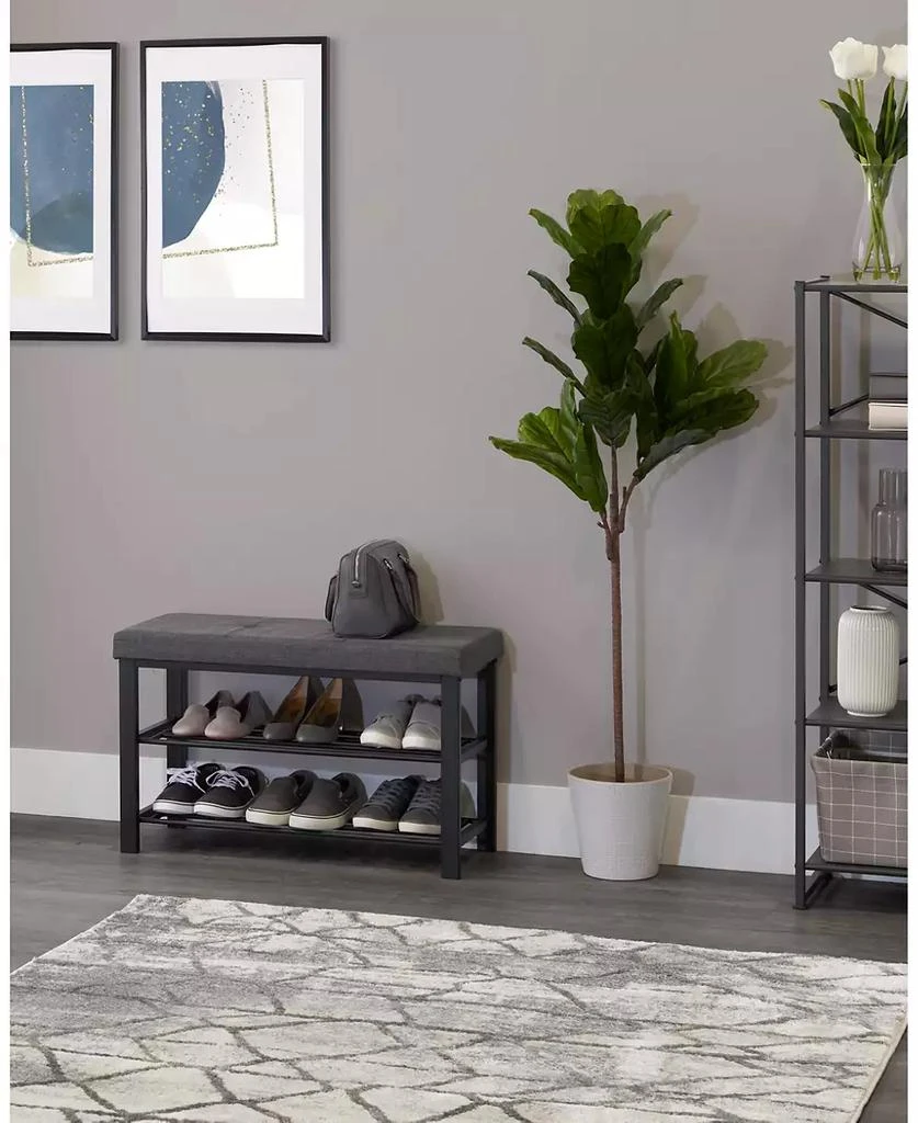 Neatfreak Fabric Upholstered Shoe Storage Bench 7