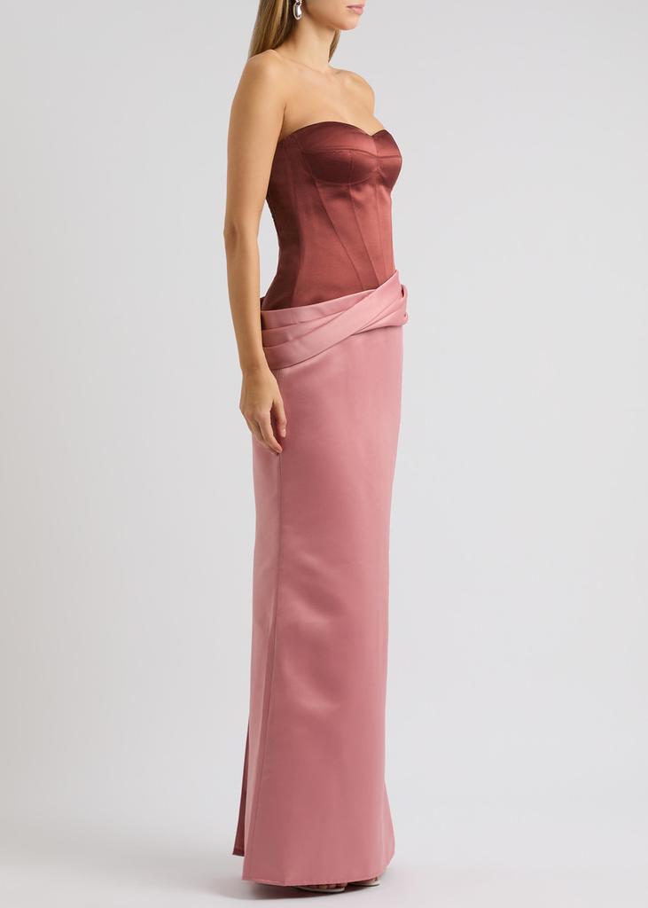 Nafsika Skourti The Two-Tone strapless satin gown