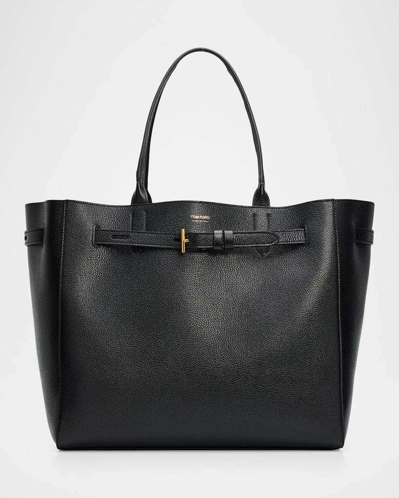 Tom Ford Audrey Large Grained Leather Tote Bag