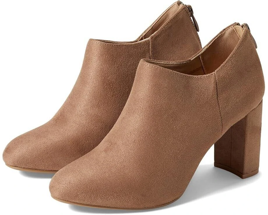 Chinese Laundry Chinese Laundry Logic Boot Women 9.5 Taupe Suede Block Heel Ankle Booties KHD750 1