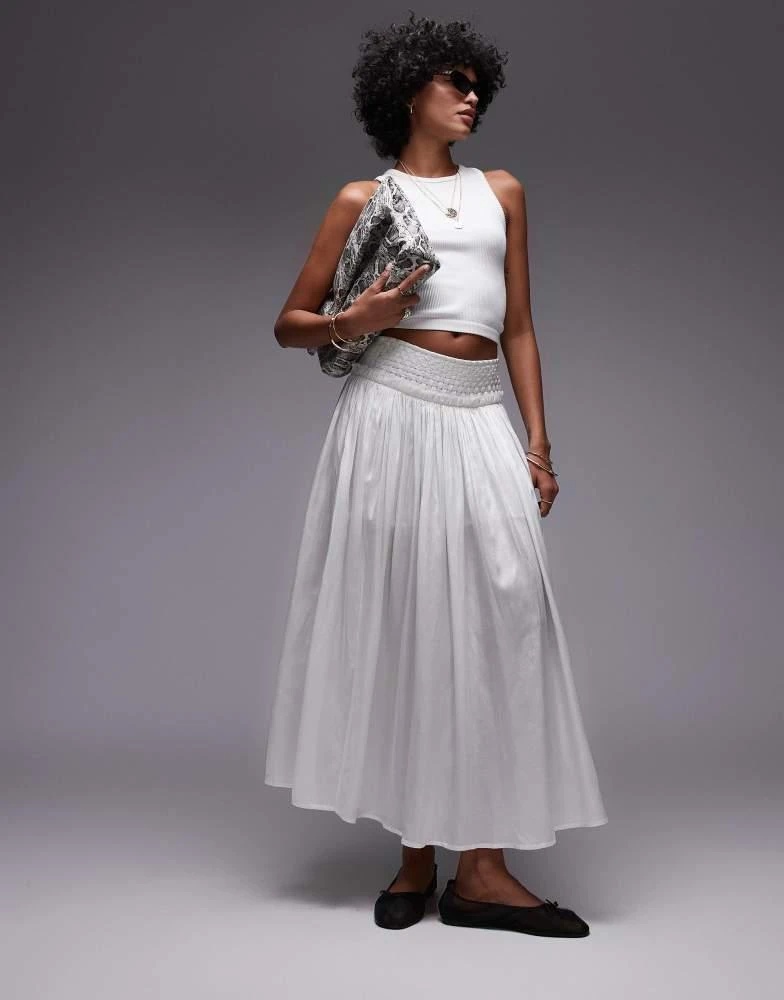 Asos Topshop A Line Midi Skirt Topshop Scenic Mesh Midi Skirt In