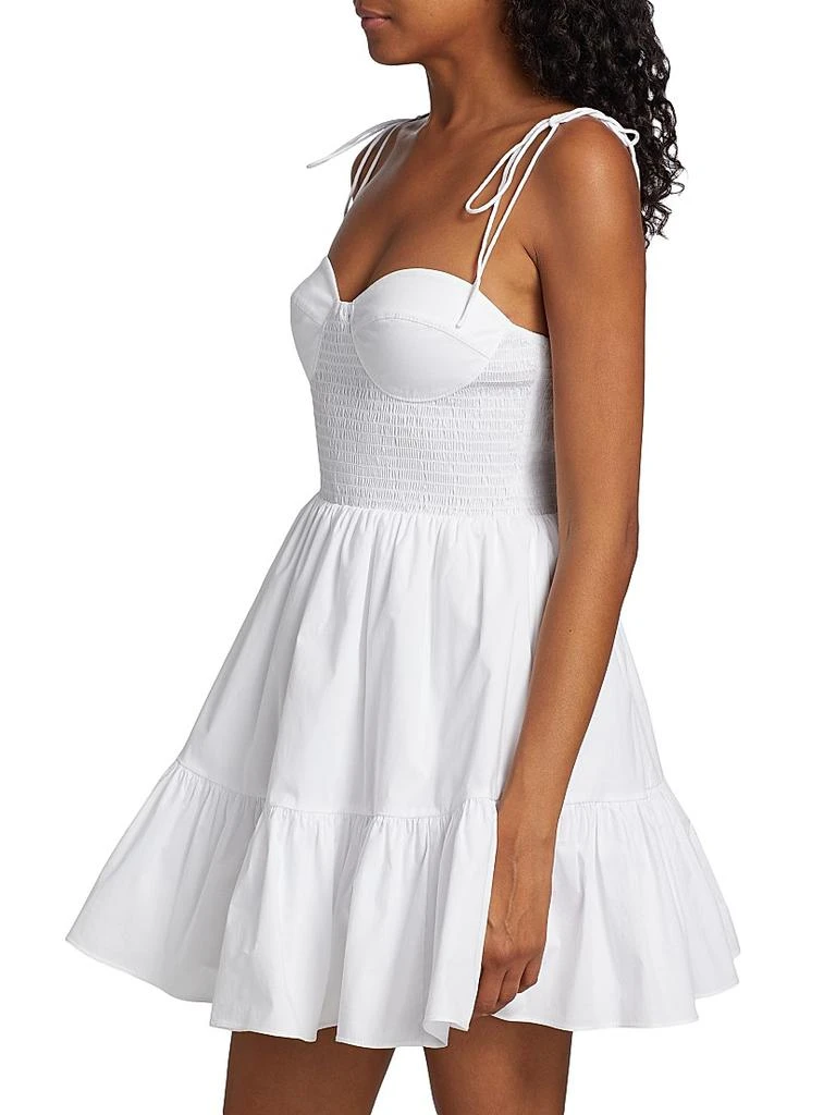 Staud Landry Smocked Bustier Minidress 4