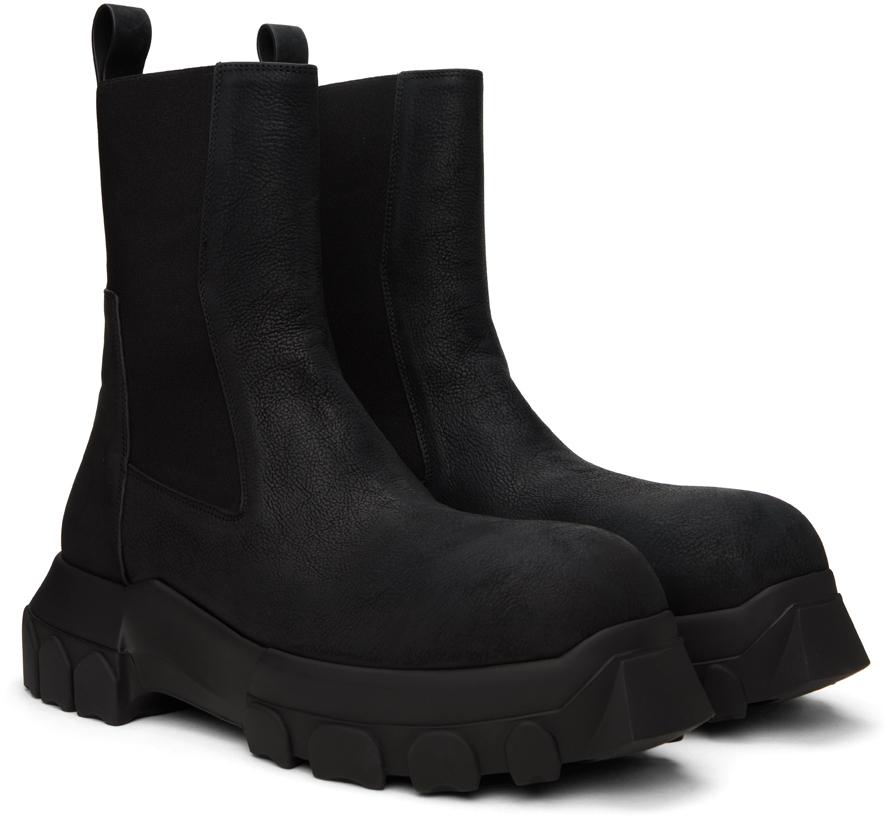 Rick Owens Black Beatle Bozo Tractor Chelsea Boots IT-42 Rick Owens Black Beatle Bozo Tractor Chelsea Boots IT-42
