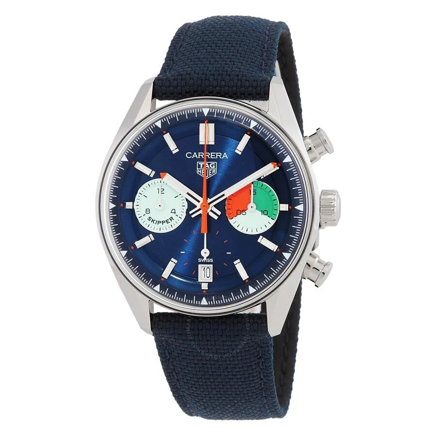TAG Heuer Carrera Skipper 39mm Chronograph Automatic Blue Dial Men's Watch CBS2213.FN6002 1