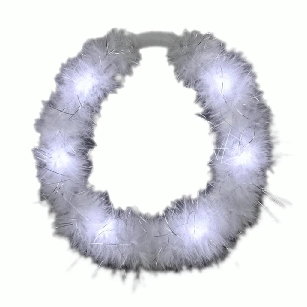 Blinkee LED White Feather Angel Halo Crown Headband 1