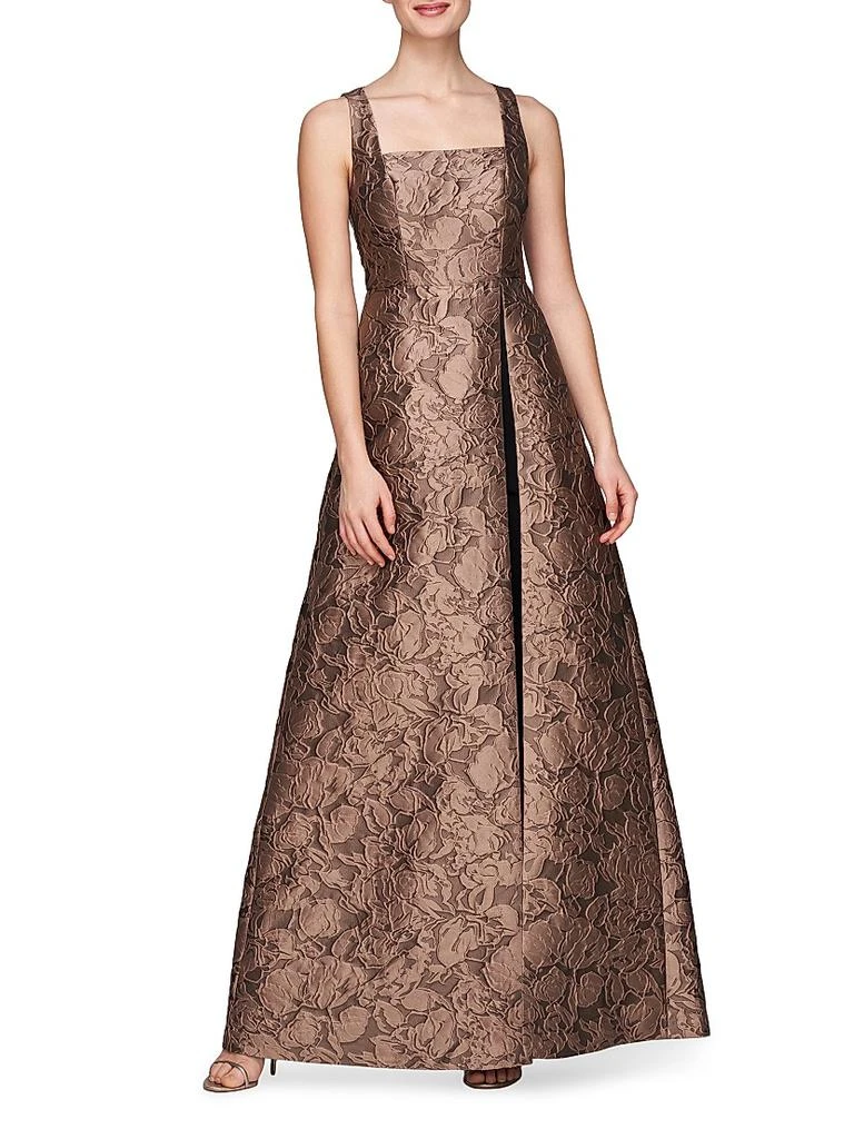 Kay Unger Emerson Jacquard Walk-Through Jumpsuit 2