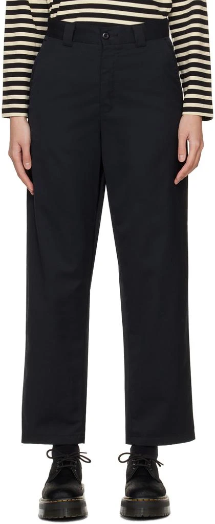 Carhartt WIP Black Straight-Leg Trousers 1