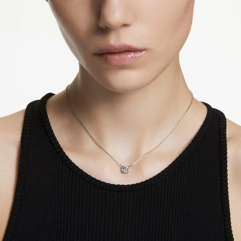 Swarovski Constella pendant round cut white rhodium plated 4