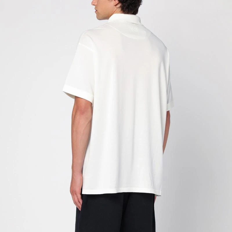 Y-3 Off white cotton over polo shirt 3