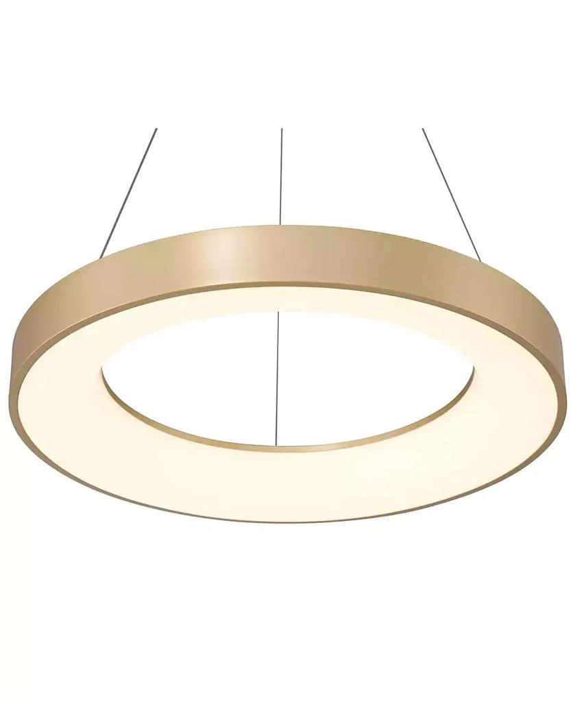 Possini Euro Design Cafferty Sanded Ring Pendant Modern Dimmable LED Fixture for Dining Room Kitchen Island 10